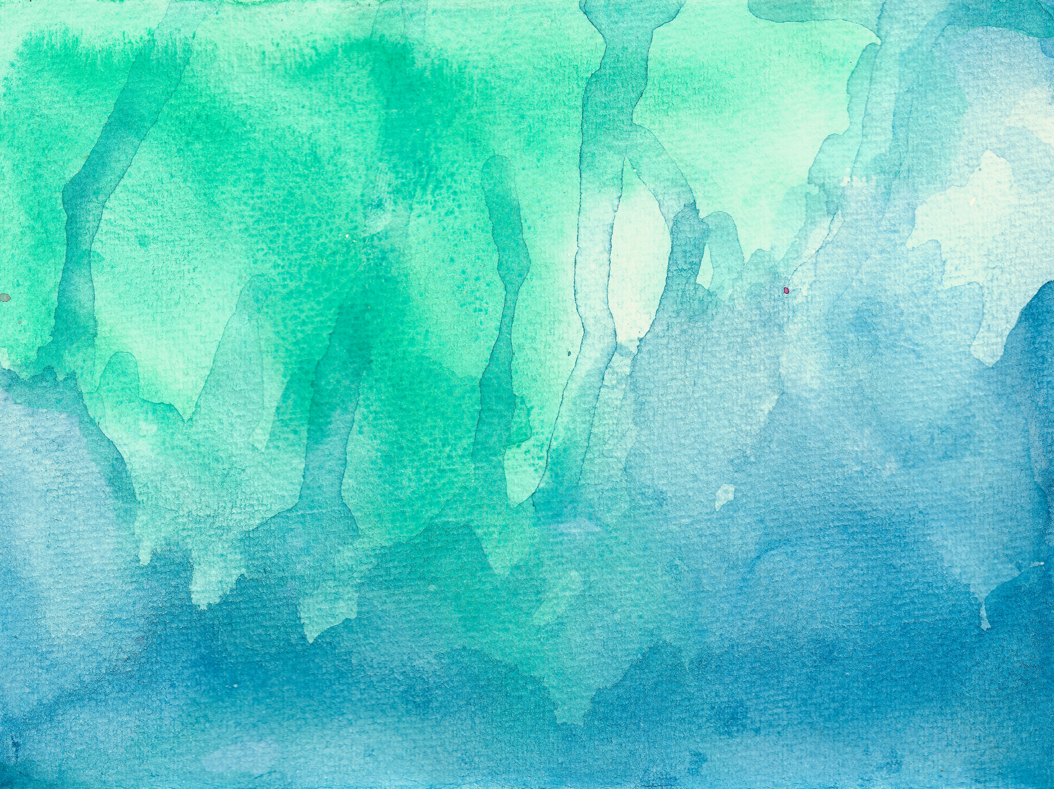 Green and Blue Watercolors